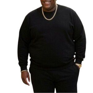 Russell Athletic Mens Size 4XL Sweatshirt Fleece Black Crewneck Long Sleeve